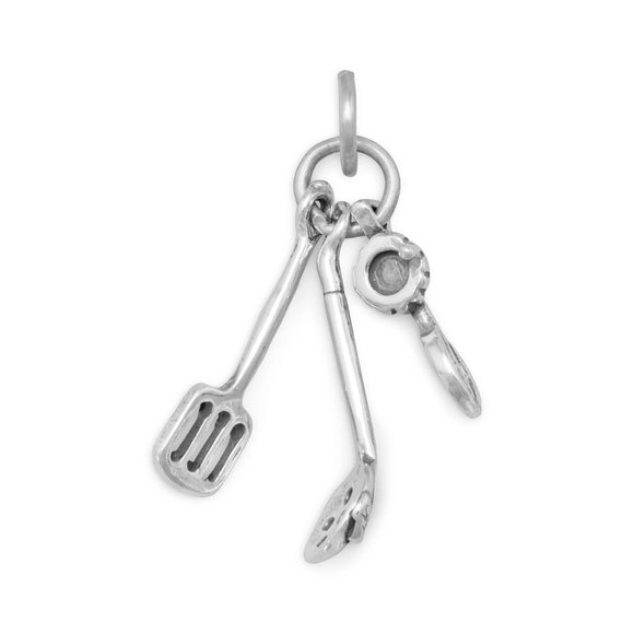 Jewelry - Oxidized Utensil Charm